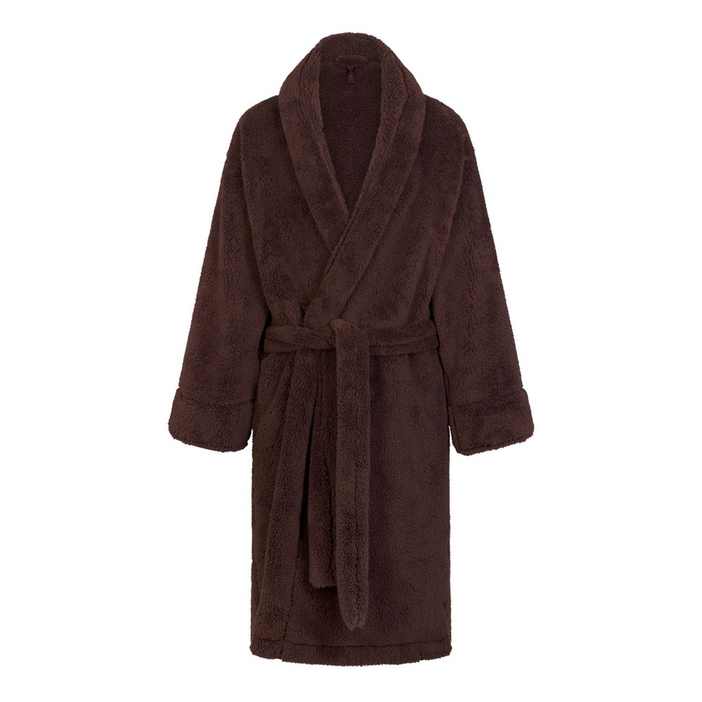 SKIMS (Clst) Plush Hotel Men Robe 9582 Espresso size M/L